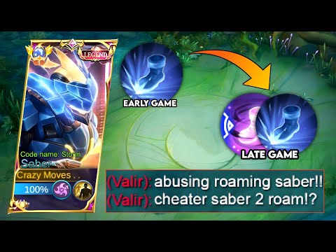 SABER "SECRET ROAM" HYPER CARRY!! ENEMY AUTO DELETE TOP GLOBAL SABER GAMEPLAY