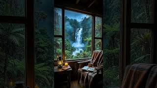Rainy Forest Cabin Reading Ambience 4K