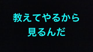 教えてやるから見るんだ