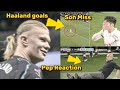 Pep Guardiola Crazy reaction to Son miss and Haaland Goals vs Tottenham 😂