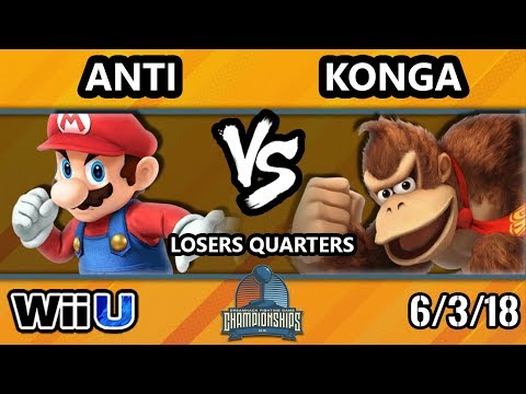 DHATX18 Smash 4 - IMT | ANTi (ZSS) Vs. Konga (Donkey Kong) - Wii U Losers Quarters