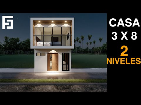 CASA DE 3x8 METROS / HOUSE DESIGN 3x8 mts