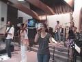 Rejoice - song being introduced at a worship service, "Turning Point" Ministry
