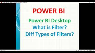 Power BI Tutorials | What is filter and its types of filters in power bi | power bi filters