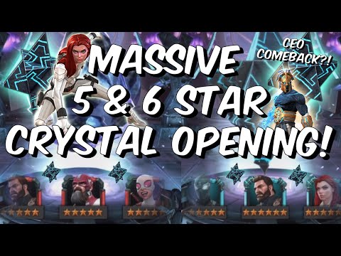 MASSIVE 3x 6 Star & 10x 5 Star Featured Crystal Opening! - CEO CLUTCH! - Marvel Contest of Champions