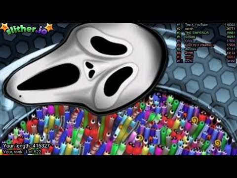 Slither.io A.I. Scary Skin Vs Monster Snake - Epic Skin Slitherio Vip Devil Best Gameplay - Infinity