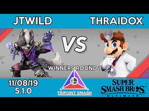 Tripoint Smash 85 - Winners Round 1 - JTWild(Wolf) Vs. Thraidox(Dr Mario)