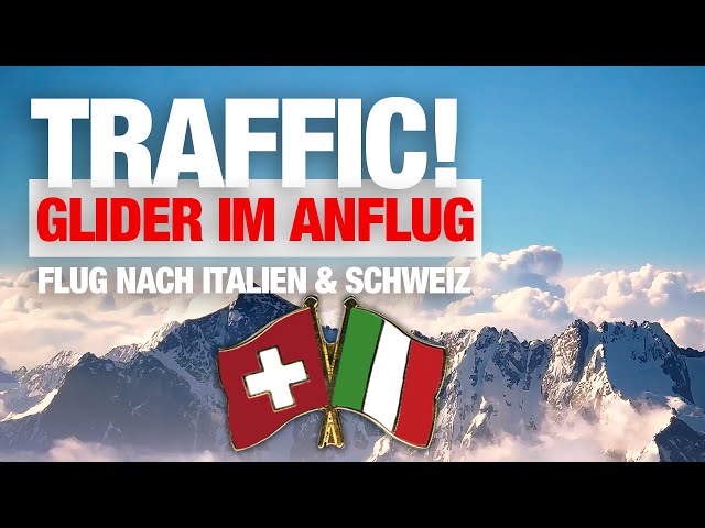Glider kreuzt meinen Anflug | UL Flug nach Italien & Schweiz