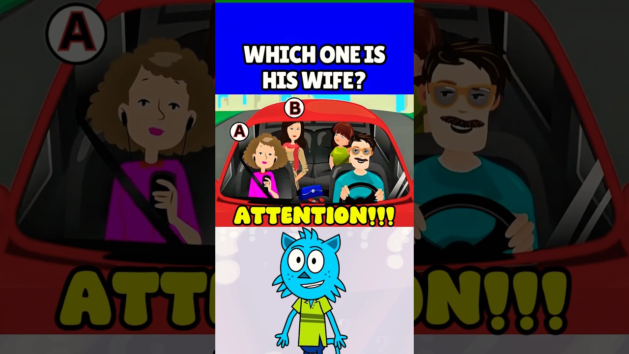 RIDDLE - WHICH ONE IS HIS WIFE? #mayumiquiz #quiz #riddles #riddle #wife
