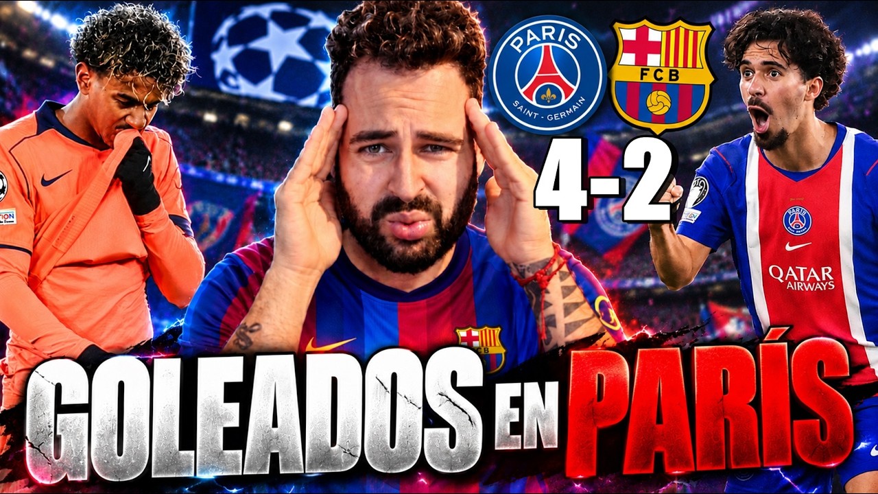 ¡GOLEADOS EN PARÍS! El PSG mete 4-2 al Barça en Champions