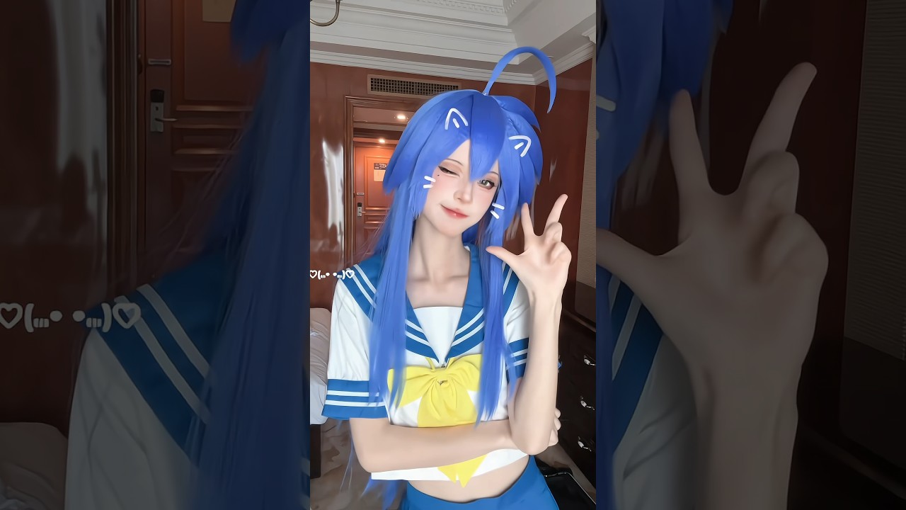 不思議なアホ毛😘#らきすた #コスプレ #dance #luckystar #konata
