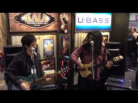 Philip Bynoe and Steve Fister at the Kala Booth at 2013 NAMM