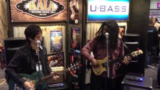 Philip Bynoe and Steve Fister at the Kala Booth at 2013 NAMM