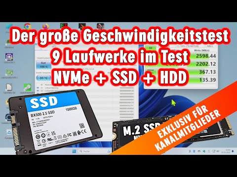 SSD Geschwindigkeit testen - NVMe - USB4 - SATA - Samsung Kingston Seagate Crucial WD Fujitsu
