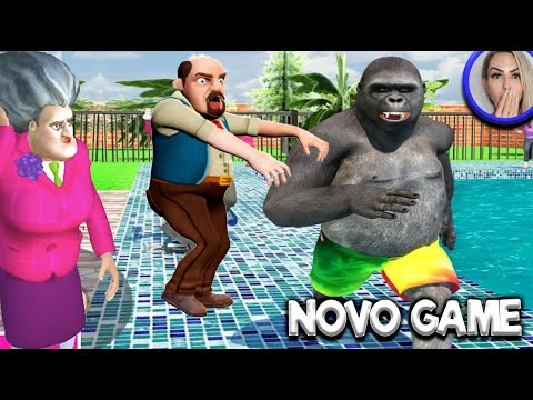 O GORILA do NAMORADO da PROFESSORA MALVADA tem UM GAME! Scary Stranger Gorila
