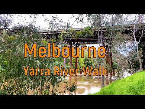 Rzeka Yarra z panoramą Melbourne