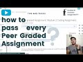 Pass Every Coursera Peer Graded Assignment With 100 Credit 2020 Coursera Assignment Coursera