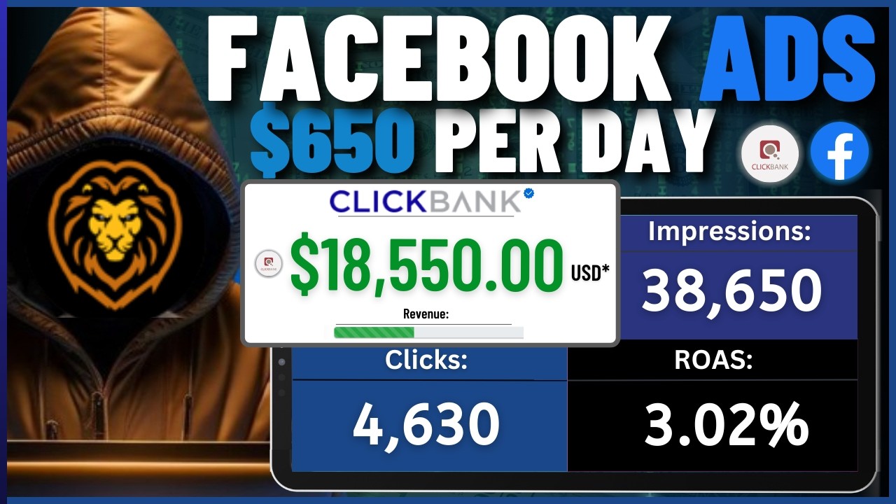 NEW! CLICKBANK Facebook Ads Affiliate Marketing To Make $650/DAY Step By Step For Beginners!