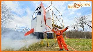 Launching kids Space Shuttle to International Space Station to fix computer. Educational | Kid Crew