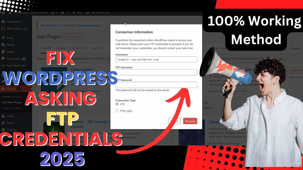Fix WordPress Asking for FTP Credentials | Working Method 2025