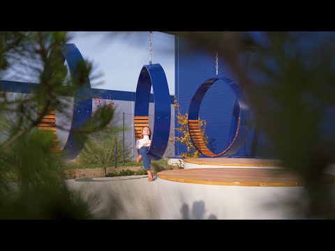 Furniture made of wind turbines at Panattoni parks