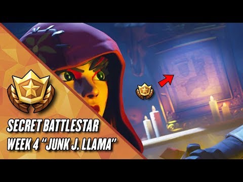Fortnite: Season 6 Week 4 SECRET BATTLESTAR! SECRET BATTLEFLAG LOCATION GUIDE "JUNK JUNCTION LLAMA"