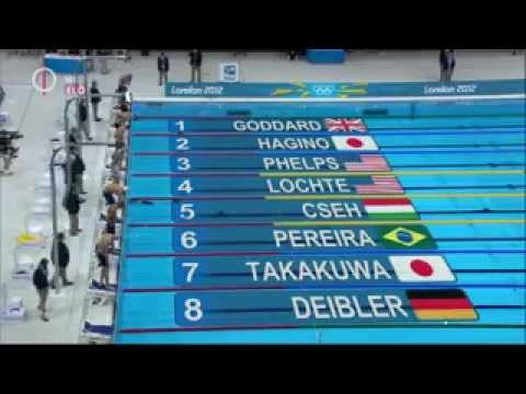 Cseh László 200 m vegyesúszás London.flv