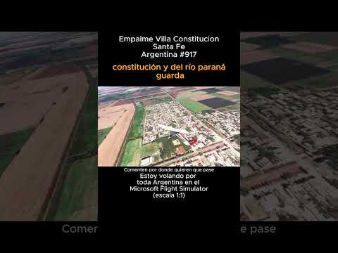 Empalme Villa Constitucion, Santa Fe desde el Microsoft Flight Simulator #empalmevillaconstitucion