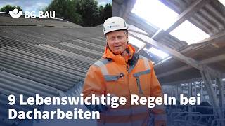 Sicher auf dem Dach arbeiten - Unterweisungshilfe