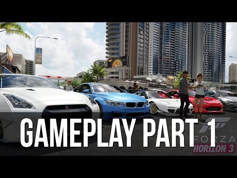 Forza Horizon 3 Gameplay Walkthrough Part 1 - Freeroam, City and First Car