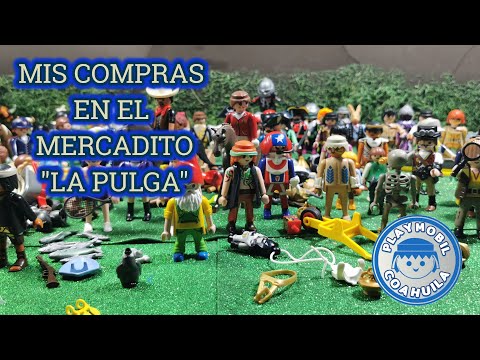 Mostrando las Compras de Playmobil en la Pulga o Mercadito