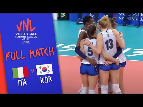 Italy 🆚 Korea - Full Match | Women’s Volleyball Nations League 2019