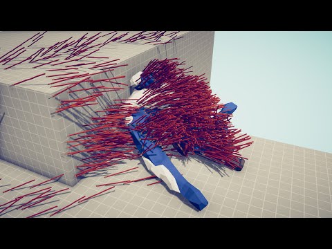 SPEAR THROWER GOD PINNING UNITS TO THE WALL - Totally Accurate Battle Simulator TABS