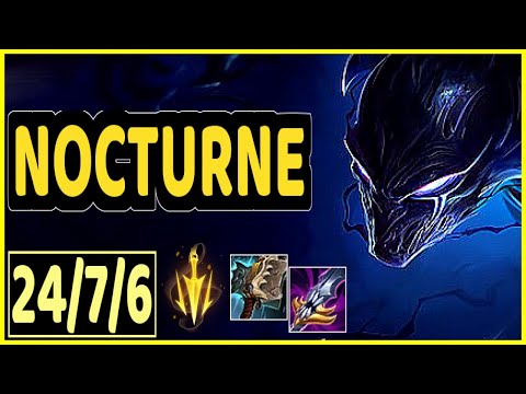 NOCTURNE VS NUNU & WILLUMP - 24/7/6 KDA JUNGLE GAMEPLAY