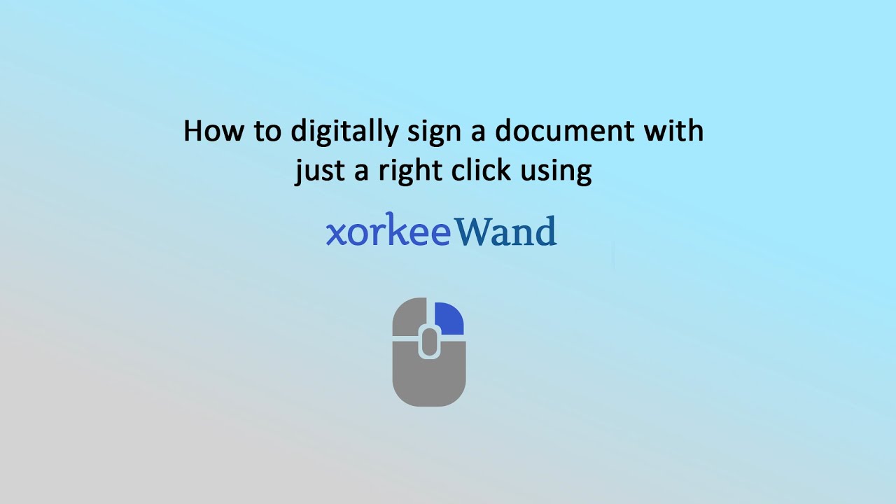 Digitally signing documents with just a right-click