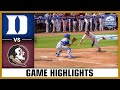 Duke Vs Florida State Game Highlights 2025 ACC Baseball Championship Quarterfinals