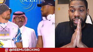 USYK AND AJ STARE EACH OTHER DOWN AT THE PRESS CONFERENCE OF THEIR REMATCH (Boxing Reaction)