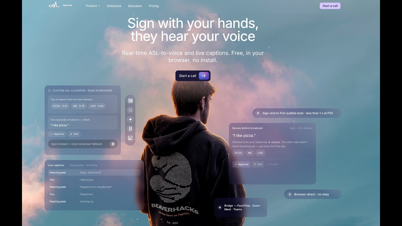 Watch the Signchat demo on YouTube