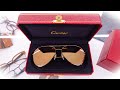 Unboxing The Most Expensive Cartier Sunglasses Solid Rose Gold Aviators