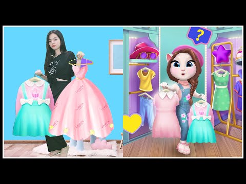 Imitate Tom Cat Shopping for Clothes - My Talking Angela 2 In Real Life