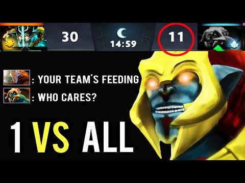 1v9 Feeder Team And They Think It's Over! Brutal Huskar 1 Kill 1 Min Comeback Crazy Boss WTF Dota 2