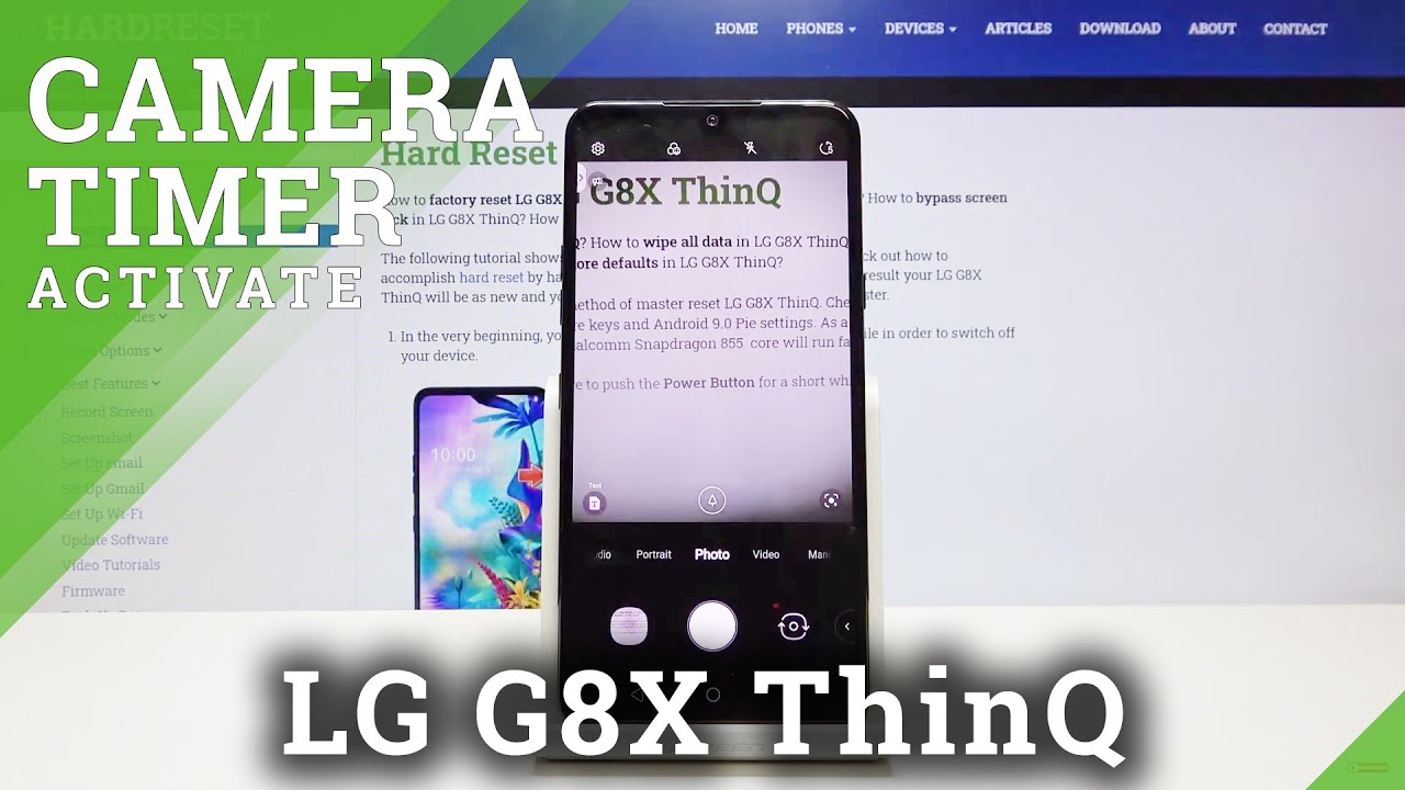 How to Set Up Camera Timer in LG G8X ThinQ - Activate Countdown
