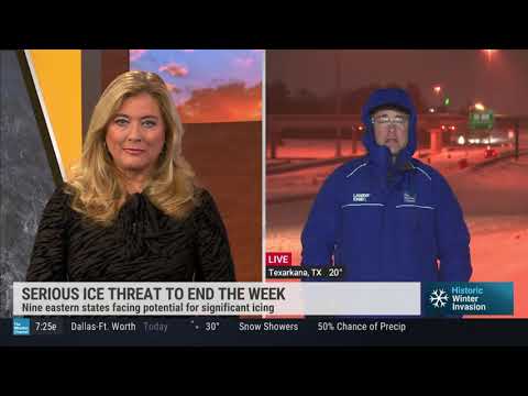 Mike Seidel TWC Winter Storm Viola Texarkana, TX 2-17-2021