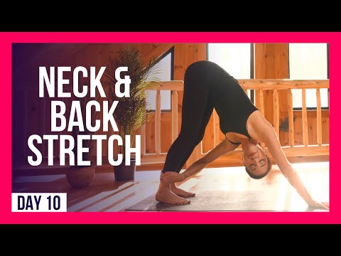 10 min Morning Yoga For Neck & Upper Back Relief – Day #10 (NECK & BACK YOGA STRETCH)