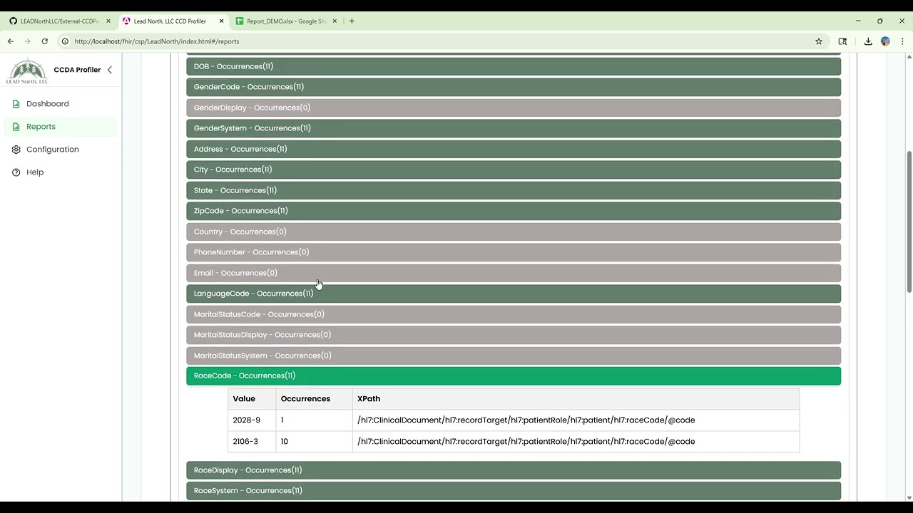 LEAD North CCD Data Profiler Demo - Walkthrough