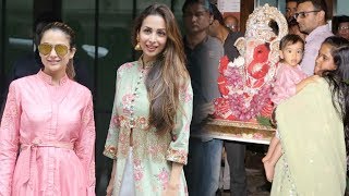 Amrita Arora And Malaika Arora Visit Arpita Khan’s Ganpati Celebrations
