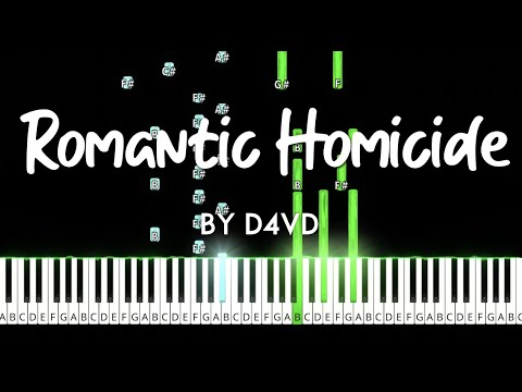 Romantic Homicide by d4vd synthesia piano tutorial + sheet music