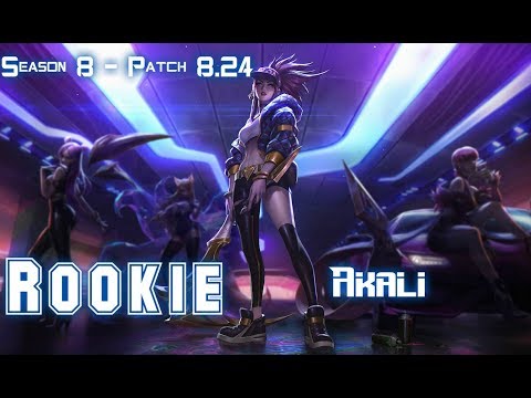 Rookie AKALI vs AATROX Mid - Patch 8.24 KR Ranked