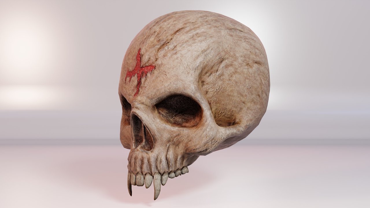 Vampire Skull made with #blender #zbrush
