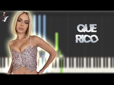 QUE RICO - Bad Gyal, Un Titico, Dany MG | Instrumental Piano Tutorial / Partitura / Karaoke / MIDI